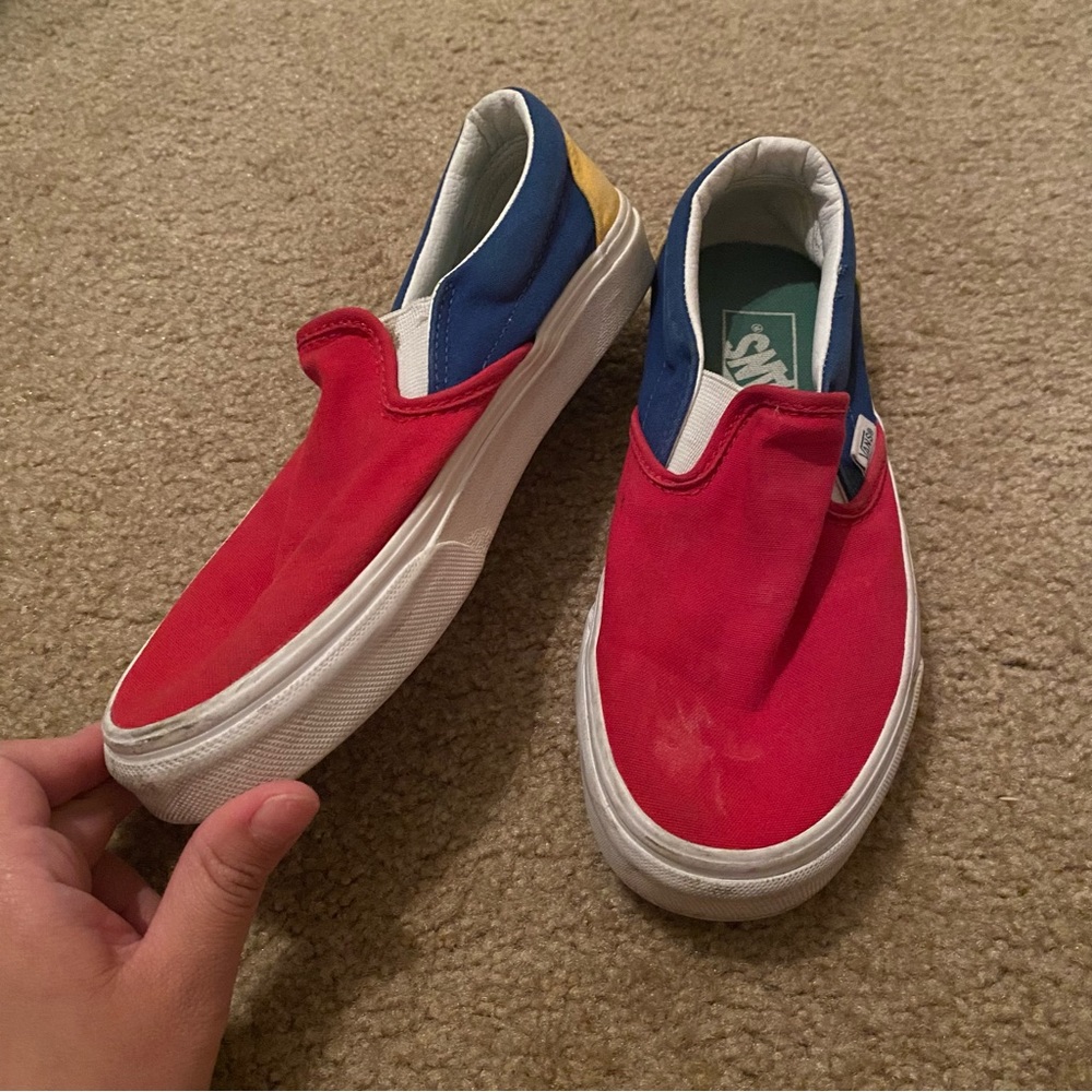 Vans Primary Color Block Slip ons